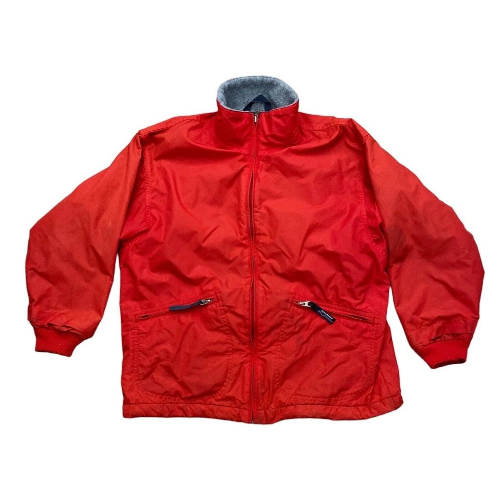 Patagonia Red High Neck Full Zip Lined Jacket Youth Kids Sz M‎ - 10 [Stained]
